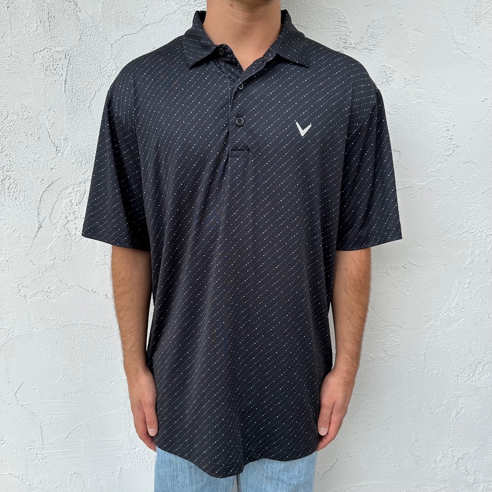 Men's Navy Callaway Short Sleeve Golf Polo Shirt Size Large